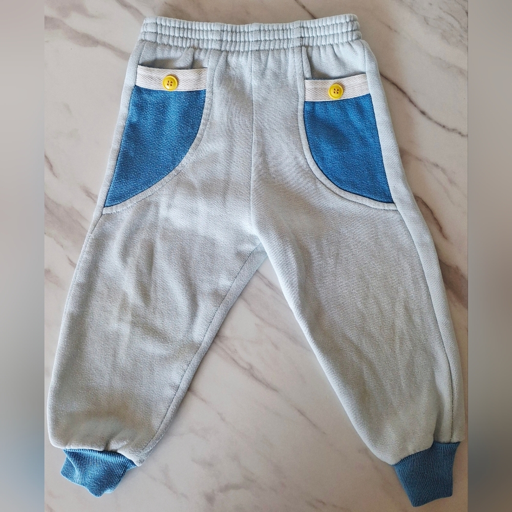 Vintage 80s Cute Button Jogger Pants (2T)